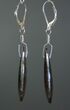 Black Spiderweb Dinosaur Gembone Earrings #22529-3